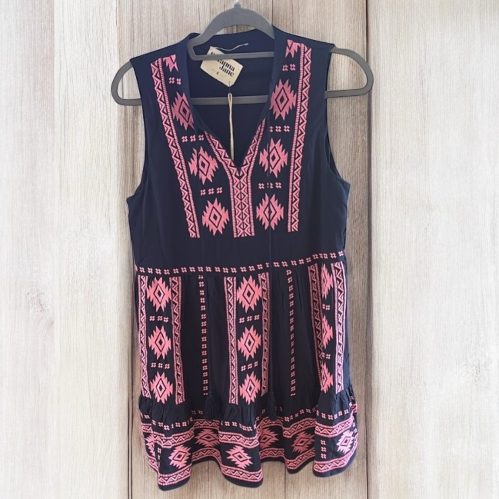 NWT Savanna Jane Navy and Pink Dress sz S